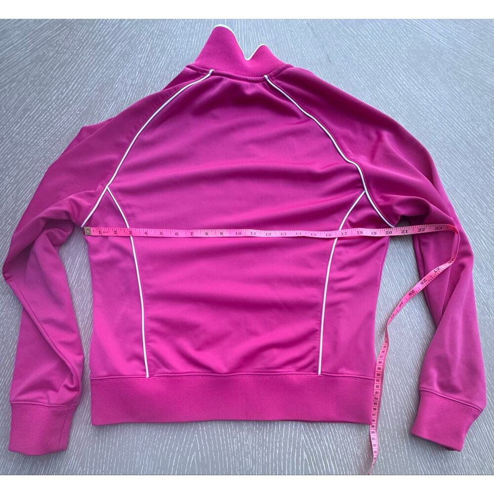 The North Face Womens L Track Jacket Pink White Piping Activewear Flaws Read - Picture 3 of 8